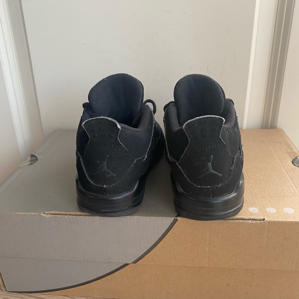 Jordan 4 Black Cat Toddler Sneakers- SZ 10 C - Picture 6 of 15